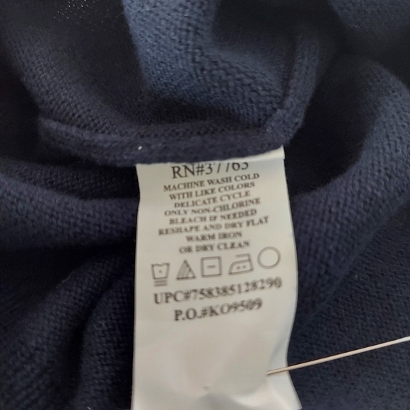 AXIST Sweater Vest Argyle XXL Navy Blue Gray 100% Cotton Classic Preppy EUC - Picture 10 of 10